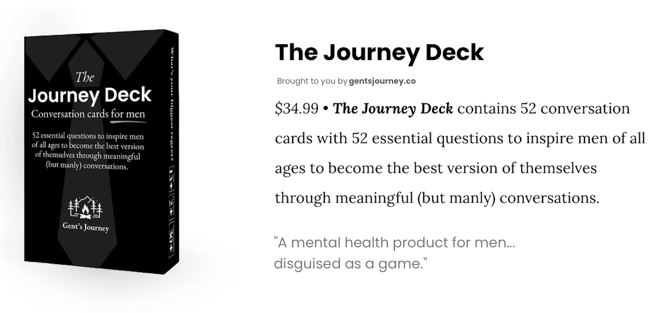 The Journey Deck - Conversation Cards for Men